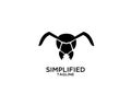 Hornet bee black silhouette logo icon designs vector Royalty Free Stock Photo