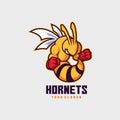 Hornet Bee Wasp Sports Logo