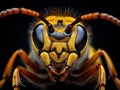Ai Generated illustration Wildlife Concept of Hornet - EXTREME MACRO
