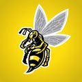 Hornet mascot in sport style