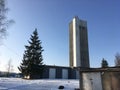 Dul Frantisek black coal mine skip tower in Karvina region