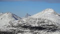 Hornin mountain top from Mount Hoven in Loen in Vestland in Norway Royalty Free Stock Photo
