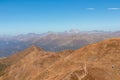 Hornischegg - Scenic view of mountain cottage on summit of Helm (Monte Elmo) in Carnic Alps at border Austria Italy