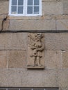 Hornpipe player bas-relief Royalty Free Stock Photo