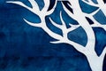 Horns of deer, mystical tree, turquoise