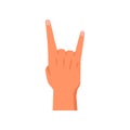 Rock n roll hand gesture, horns or goat Royalty Free Stock Photo