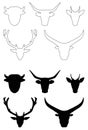 Horns silhouette collection