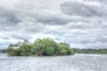 Island on Hornsea Mere Royalty Free Stock Photo