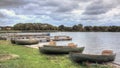 Rowing Boats on Hornsea Mere Royalty Free Stock Photo