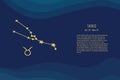 Horoscope background. Taurus. Horoscope vector background. Constellations Taurus