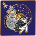 Horoscope.Capricorn zodiac sign Royalty Free Stock Photo