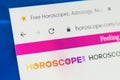 Horoscope.com Web Site. Selective focus.