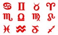 Horoscope signs isolated on white background