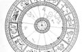 Horoscope wheel chart Royalty Free Stock Photo