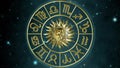 Horoscope wheel Zodiacal circle