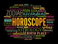 HOROSCOPE word cloud collage , concept Royalty Free Stock Photo