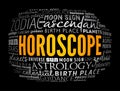 HOROSCOPE word cloud collage , concept Royalty Free Stock Photo