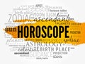 HOROSCOPE word cloud collage , concept background Royalty Free Stock Photo