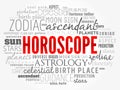 HOROSCOPE word cloud collage Royalty Free Stock Photo