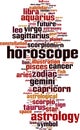 Horoscope word cloud Royalty Free Stock Photo