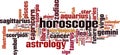Horoscope word cloud Royalty Free Stock Photo