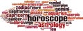 Horoscope word cloud Royalty Free Stock Photo