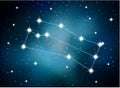 Horoscope zodiac sign of the gemini on the astrological space background