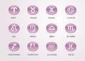 Horoscope zodiacal icons Royalty Free Stock Photo