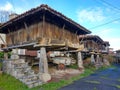 Horreo, typical huts is Asturias, Sietes village, Asturias, Spain Royalty Free Stock Photo