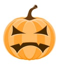 horrible pumpkin halloween stock vector illustration Royalty Free Stock Photo