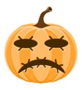 horrible pumpkin halloween stock vector illustration Royalty Free Stock Photo