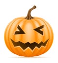 Horrible pumpkin halloween stock vector illustration Royalty Free Stock Photo