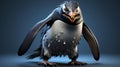 Horrific Penguin Illustration With Hyper-detailed Features