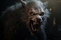 Horrific Scary werewolf dark. Generate Ai