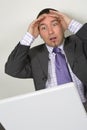 Horrified businessman Royalty Free Stock Photo
