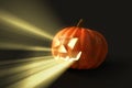 Horrifying helloween pumpkin Royalty Free Stock Photo