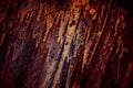 Horror background with grunge texture with black shadows and glow, strange scary dark rusty red ginger iron painted mystical