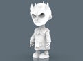 Horror cartoon character white walkers ona white background 3D-Rendering