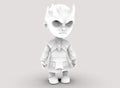 Horror cartoon character white walkers ona white background 3D-Rendering