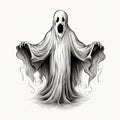 Horror Ghost Illustration Eerie Elegance