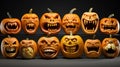 horror harmony, gritting teeth ensemble of halloween pumpkin