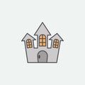 Horror house for Halloween colored icon. One of the Halloween collection icons for websites, web design, mobile app