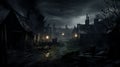 Horror-inspired Dark Village: A Chilling Low-resolution Scenery