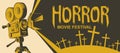 Horror movie festival, poster for scary cinema