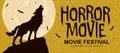 Horror movie festival scary cinema poster Royalty Free Stock Photo