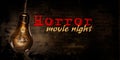 Horror movie night background Royalty Free Stock Photo