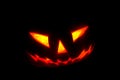 Horror pumpkin lighting in the dark Royalty Free Stock Photo