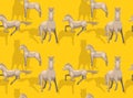 Horse Akhal-Teke Cartoon Background Seamless Wallpaper