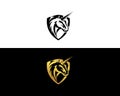 Horse animal shield logo icon design Royalty Free Stock Photo