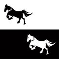 Horse animal vector logo design